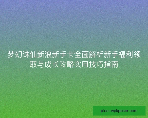 梦幻诛仙新浪新手卡全面解析新手福利领取与成长攻略实用技巧指南